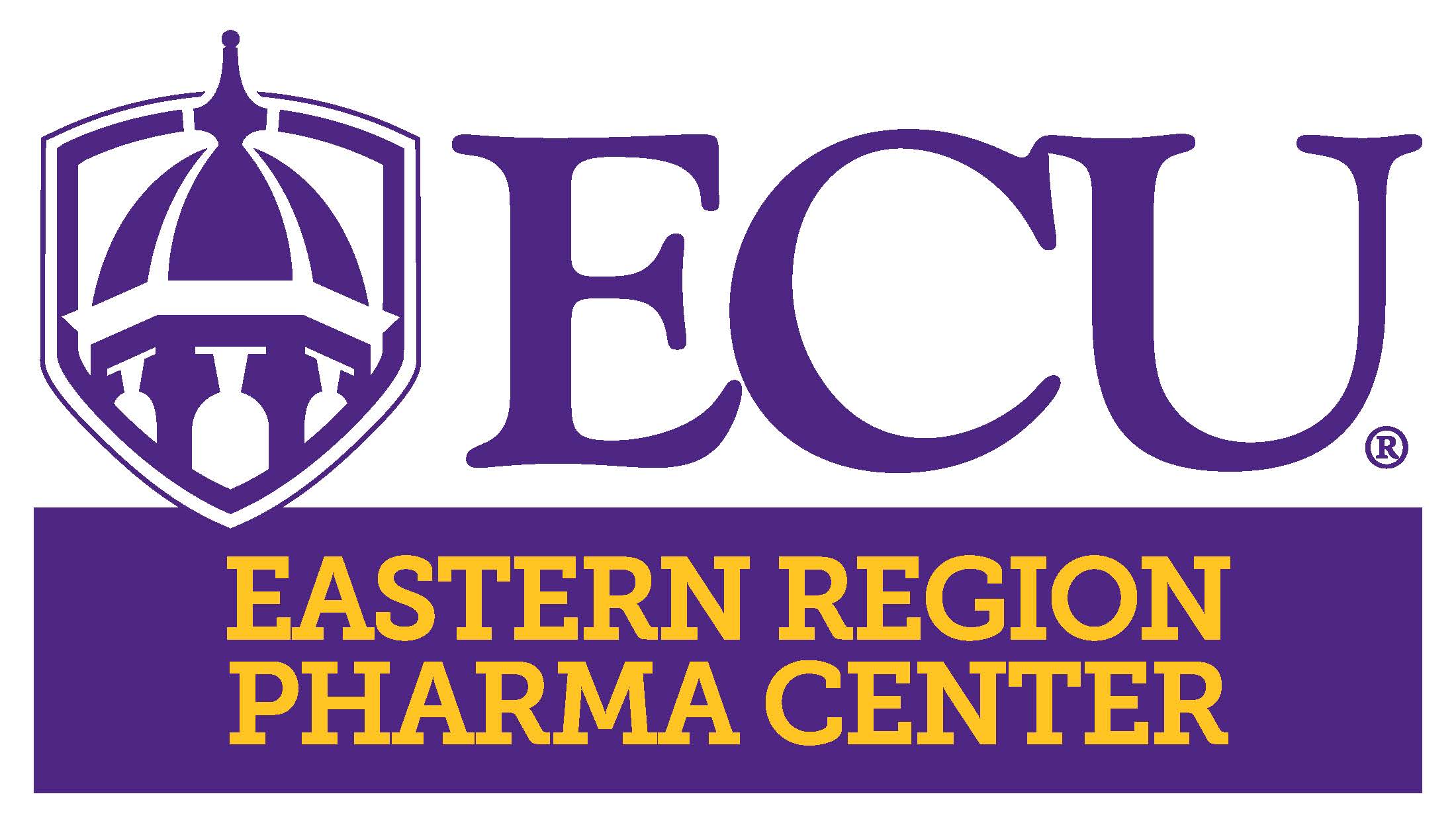 ECU logo with Eastern Region Pharma Center text beneath